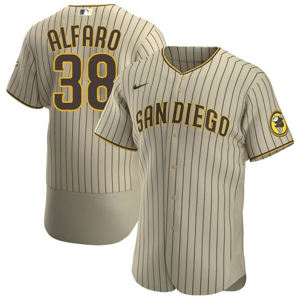 Men's San Diego Padres #38 Jorge Alfaro Tan Flex Base Stitched Baseball Jersey